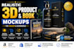 create realistic 3d product and book mockups for amazon