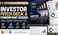 design investor pitch deck startup powerpoint presentation