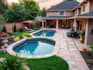 design landscape, backyard, garden, patio, pool, front yard