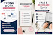 type your assignments, paragraphs and documents fast and accurately