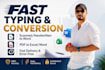 do data entry, typing and translation plus CV writing