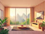 draw landscape, interior, exterior background nft animation