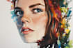 hand paint a stylised watercolor illustration