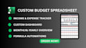 build excel budget planner, finance and expense tracker in google sheets
