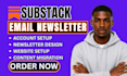setup substack account manage substack newsletter post design substack website