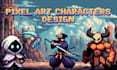 create pixel art character design and game art sprite for indie game animation