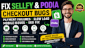 fix sellfy podia checkout cart bug payment fail slow load mobile issue seo fix