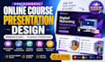 do online course presentation design, webinar slides, training powerpoint