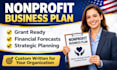 create a professional nonprofit business plan, strategy and financial forecast