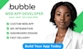 build bubble io web no code app saas mvp as bubble developer bubble io website