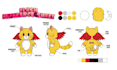 design custom plush reference sheet stuffed animal toy and ych concept tech pack