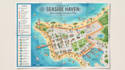 create travel map, tourist map, route map, illustrated guide map design