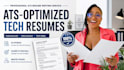write cybersecurity analyst, data science, and tech sales ats resumes and CV