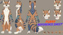 create furry reference sheet fursona anthro oc furry character design