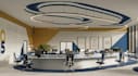 renovate modern commercial office,workspace interior layout, realistic 3d render