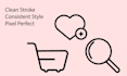 design minimal line icon set for app, website and UI