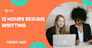 cerate a 12 hours resume writting