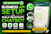 do whatsapp business aip setup and build whatsapp chatbot