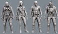 low to mid poly 3d game character for unity, unreal engine, pbr texture models