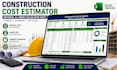 create excel construction labor calculator sheet and cost estimator material