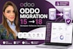 migrate odoo modules from version 15 to 18 upgrade odoo database data migration