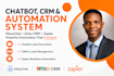 setup manychat zoho CRM and zapier automation system