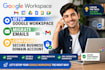 setup google workspace, migrate emails, configure secure business domain account