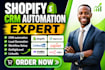 build shopify ecommerce automation CRM automation and shopify flow
