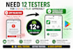 provide 12 real testers for google play closed testing app testing