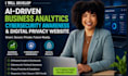 develop ai business analytics, cybersecurity awareness, digital privacy website