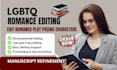 developmental edit romance lgbtq fiction improve plot pacing scene development