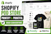 do shopify print on demand store printify printful etsy shopify pod store setup