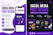 simple and creative social media post designs