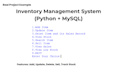 write python scripts and create mysql database projects