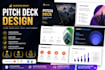 design powerpoint presentation, pitch deck, investor deck