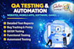 do QA testing and automation of software moblie apps, website game with reviews