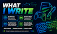 write ai and gaming blog posts articles and content