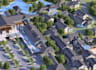 cgi resort complex, community masterplan,commercial estate design,3d parking lot