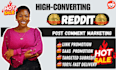 do organic reddit SEO post and comment thread for ecommerce store promotion