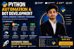 create bot, automate job, scripts in python, python project