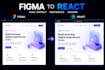 convert figma to react js with pixel perfect responsive design