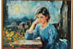 create oil painting scene with dramatic composition