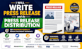 write press release and do press release distribution