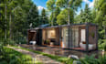 provide a full architectural design concept for a frames and tiny houses