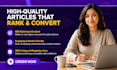 write SEO bulk articles, blog posts, and website content professionally