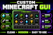 design custom minecraft server gui, menus, and plugin interfaces