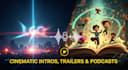 cinematic movie intro video, book animation trailer, podcast intro outro video