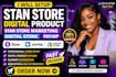 setup stan store digital products, stan store marketing, payhip digital store