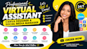 be virtual assistant, executive assistant, canva designer, social media manager
