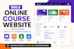 build online course website lms platform elearning website student dashboard